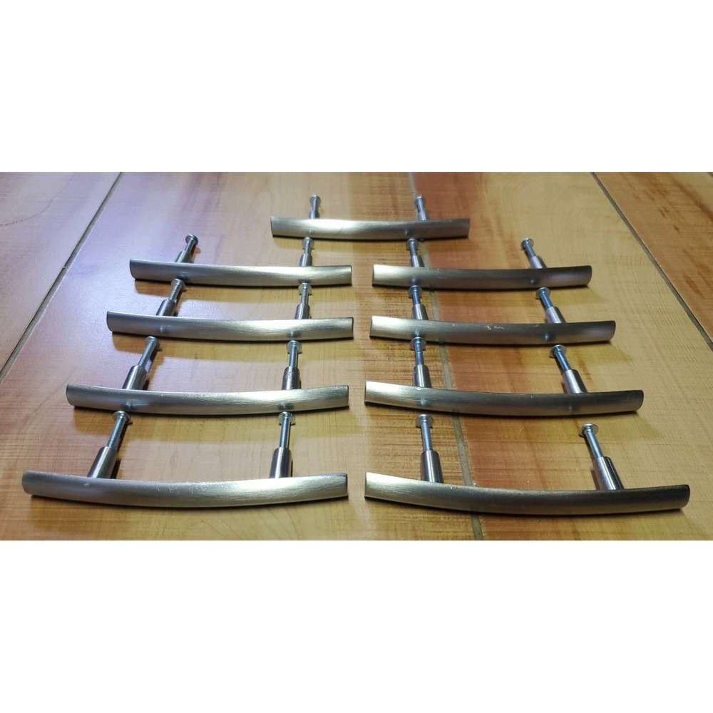 Brushed Nickel‎ Cabinet Door Handles  Drawer Pulls 5.25 inch Lot Of 9